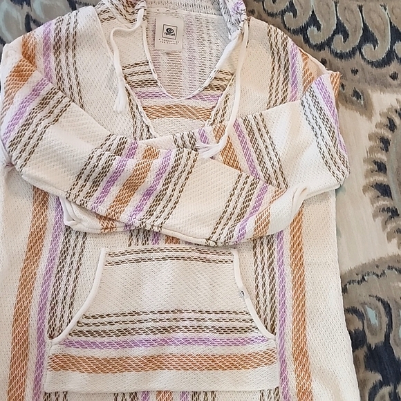 Rip Curl Tops - Rip Curl Multicolor Striped Hoodie